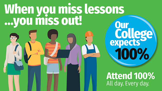 When you miss lessons…you miss out! Attend 100%. All day. Every day.
